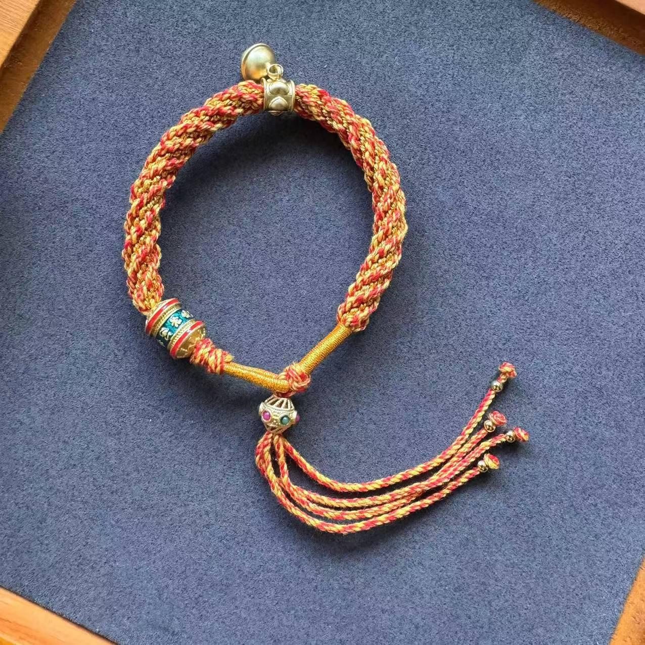 Tibetan style sand gold hand-woven bracelets